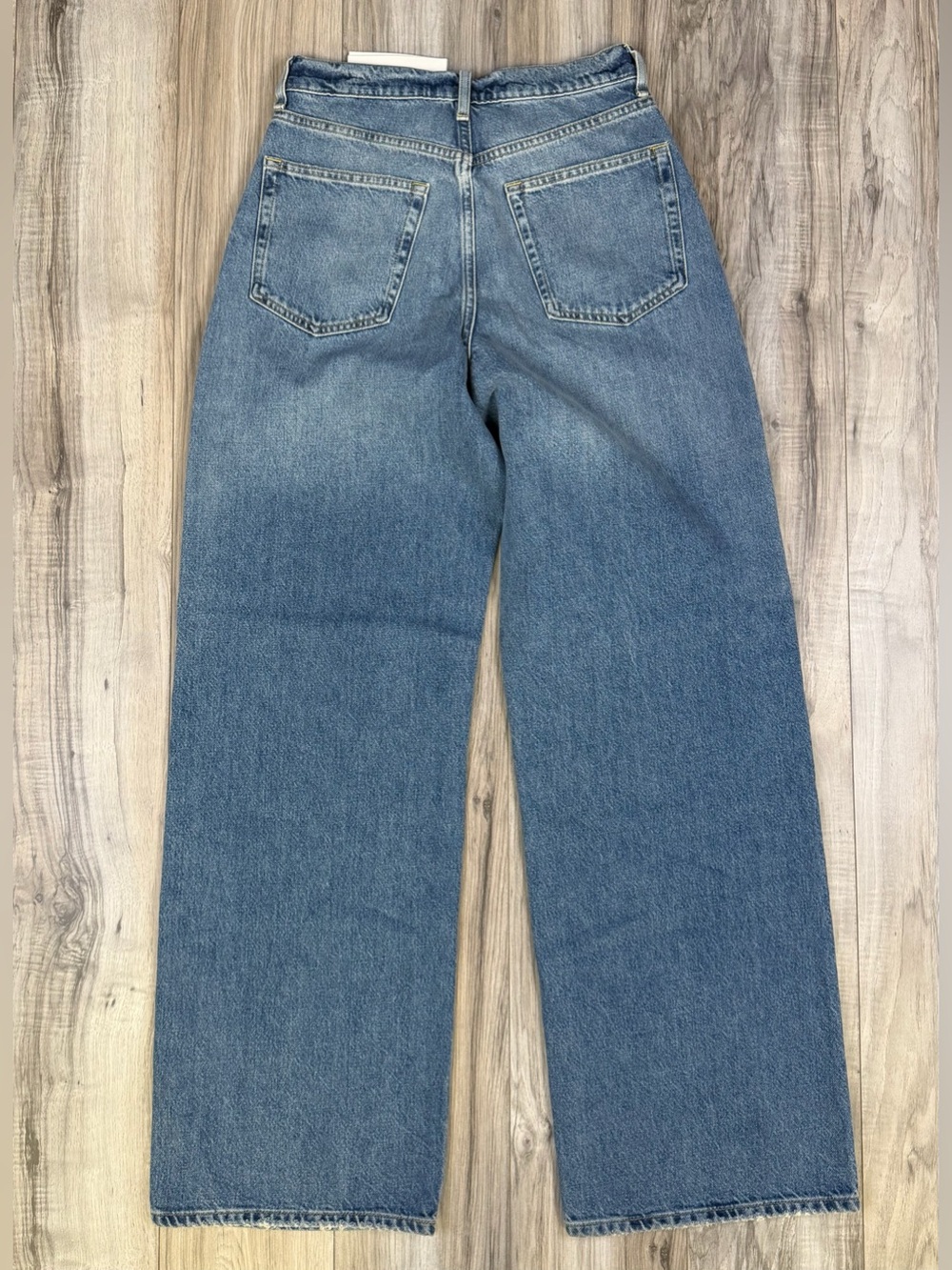 Buck Mason Ridge Twill Jet Set Jeans High Rise Wide Leg Denim Size 26 NEW - Picture 7 of 10
